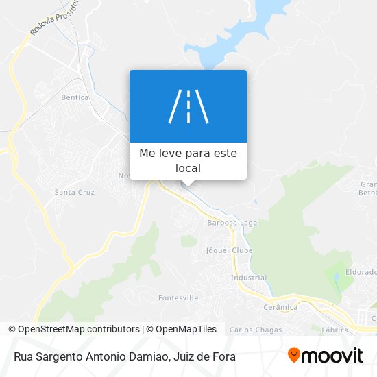 Rua Sargento Antonio Damiao mapa