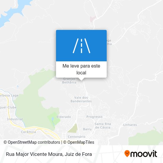 Rua Major Vicente Moura mapa