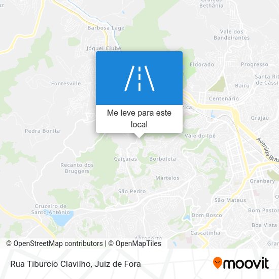 Rua Tiburcio Clavilho mapa