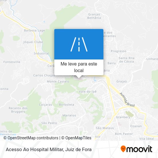 Acesso Ao Hospital Militar mapa