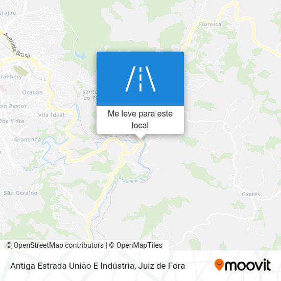 Antiga Estrada União E Indústria mapa