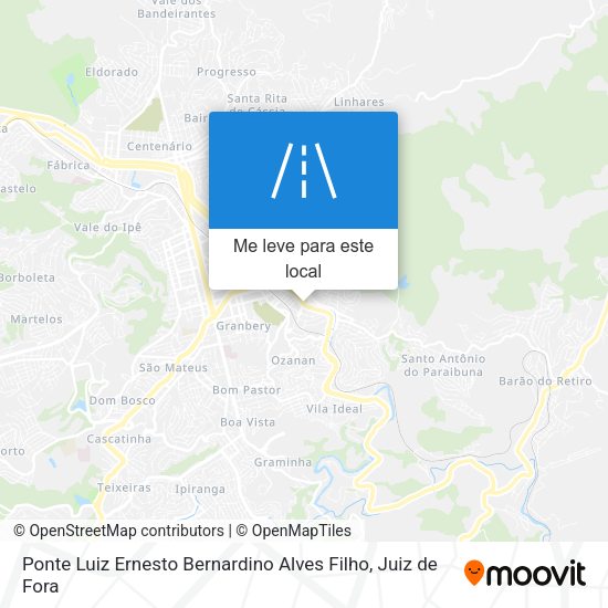 Ponte Luiz Ernesto Bernardino Alves Filho mapa