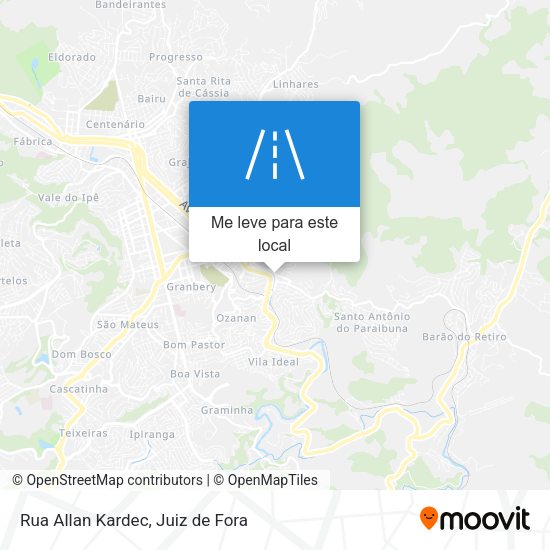 Rua Allan Kardec mapa