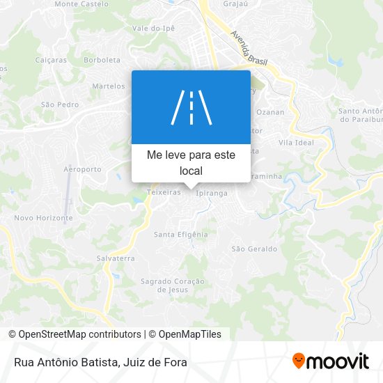 Rua Antônio Batista mapa