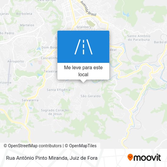 Rua Antônio Pinto Miranda mapa