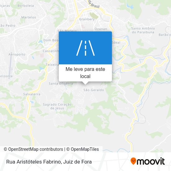 Rua Aristóteles Fabrino mapa