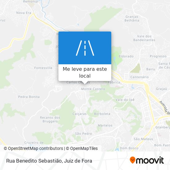 Rua Benedito Sebastião mapa