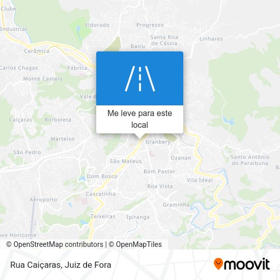 Rua Caiçaras mapa