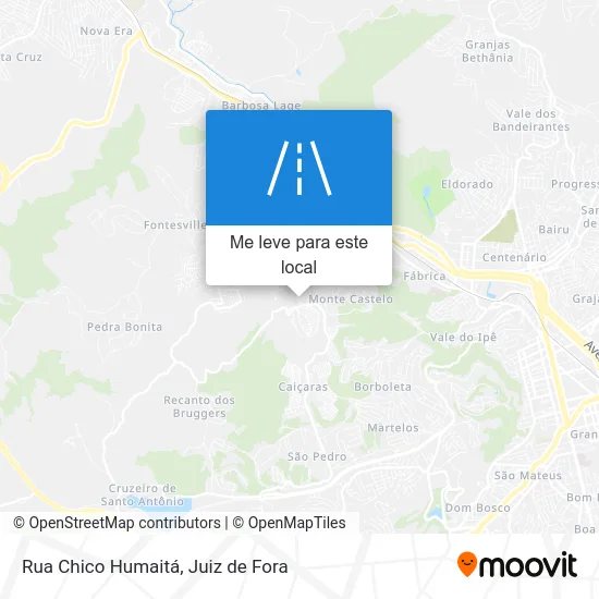 Rua Chico Humaitá mapa