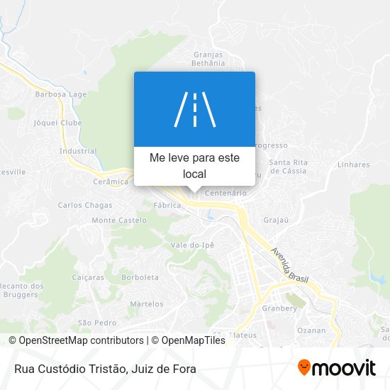 Rua Custódio Tristão mapa