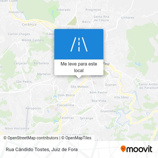 Rua Cândido Tostes mapa