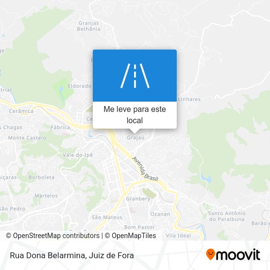 Rua Dona Belarmina mapa