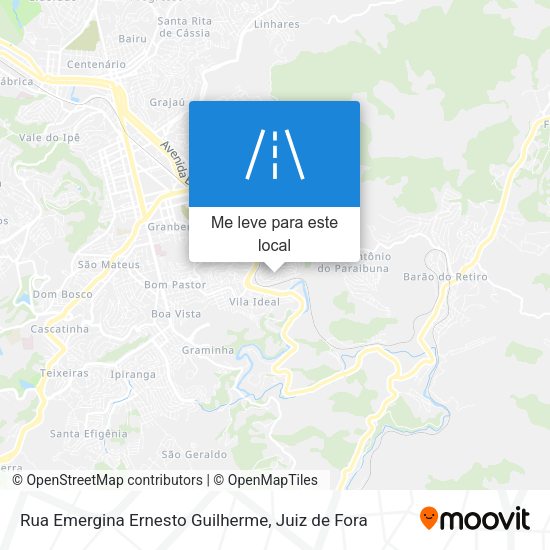Rua Emergina Ernesto Guilherme mapa