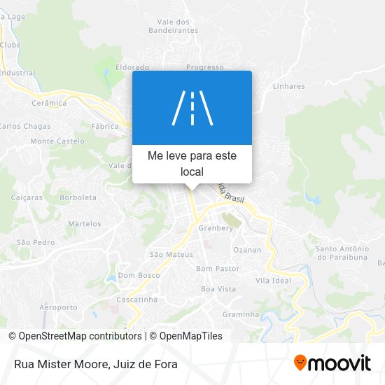 Rua Mister Moore mapa