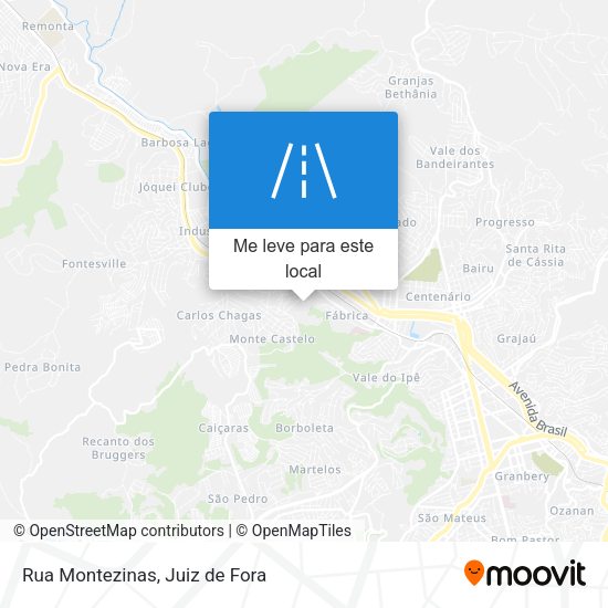 Rua Montezinas mapa