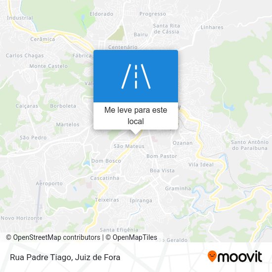 Rua Padre Tiago mapa