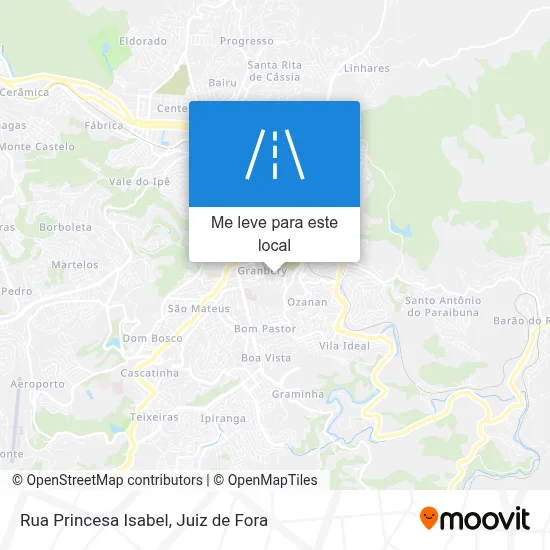 Rua Princesa Isabel mapa
