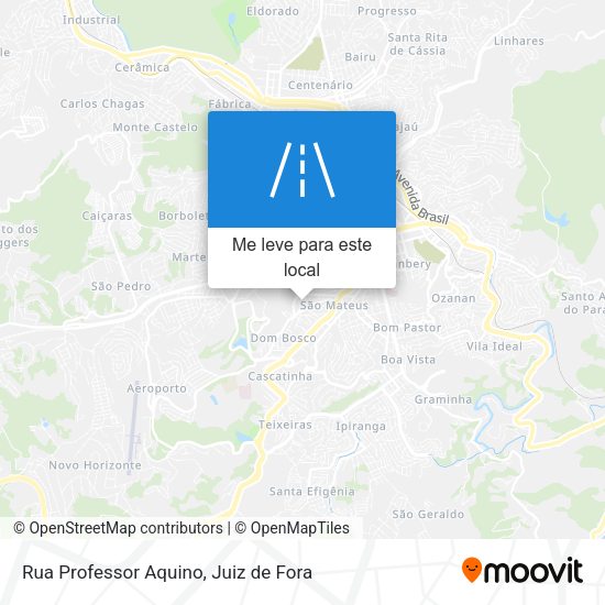 Rua Professor Aquino mapa
