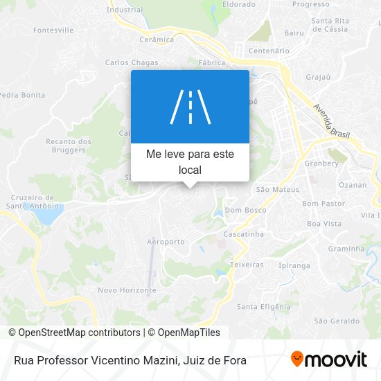 Rua Professor Vicentino Mazini mapa
