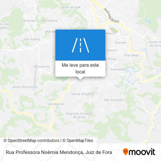 Rua Professora Noêmia Mendonça mapa