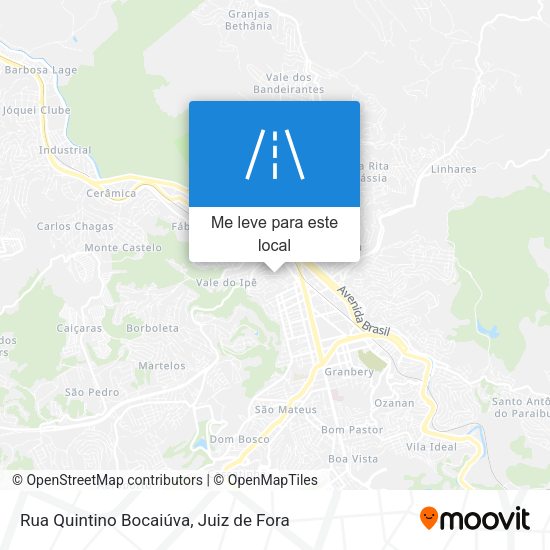 Rua Quintino Bocaiúva mapa