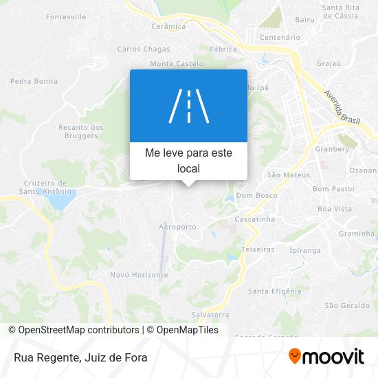 Rua Regente mapa