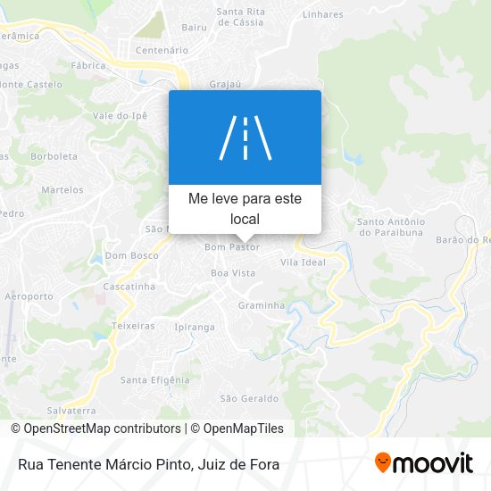Rua Tenente Márcio Pinto mapa