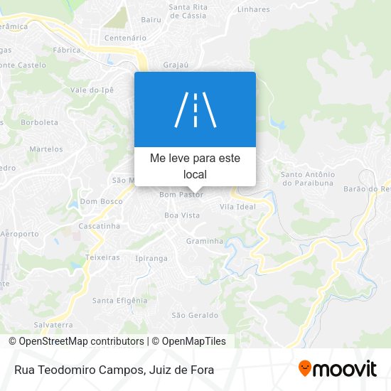 Rua Teodomiro Campos mapa