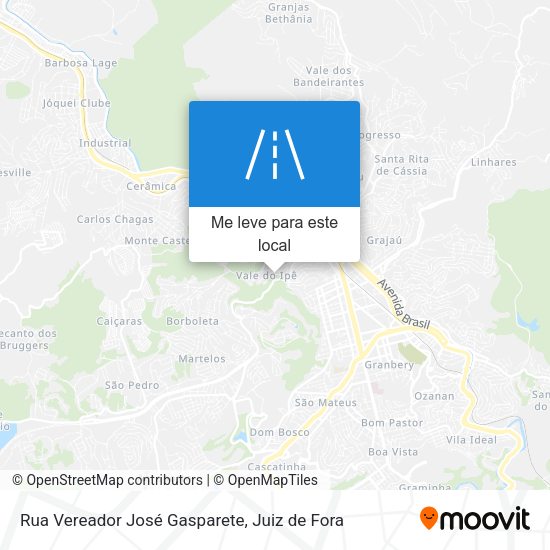 Rua Vereador José Gasparete mapa