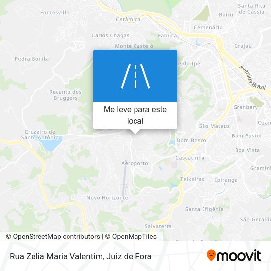 Rua Zélia Maria Valentim mapa