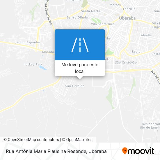 Rua Antônia Maria Flausina Resende mapa
