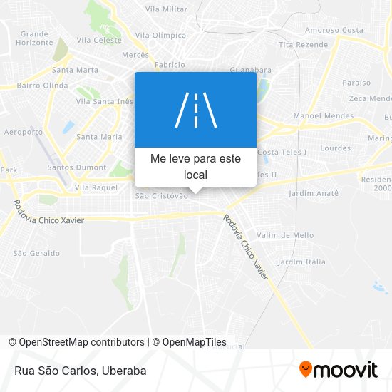 Rua São Carlos mapa