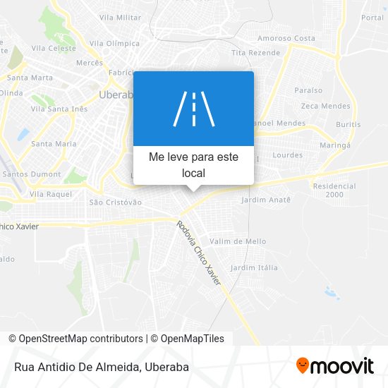 Rua Antidio De Almeida mapa
