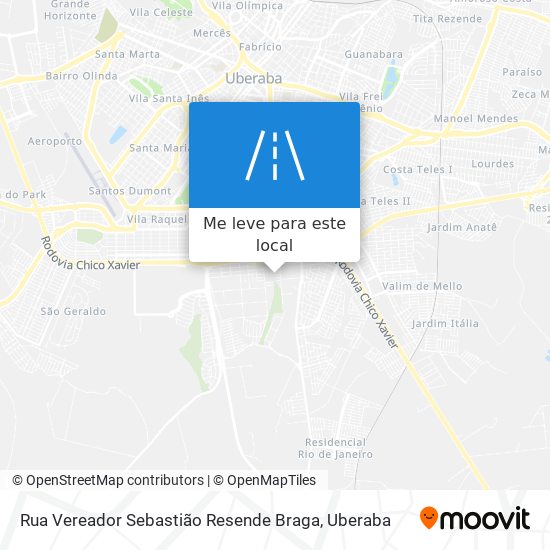 Rua Vereador Sebastião Resende Braga mapa