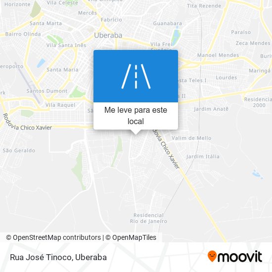 Rua José Tinoco mapa