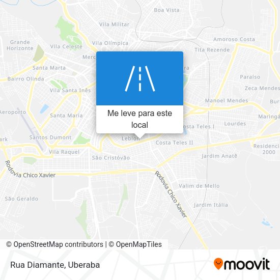 Rua Diamante mapa