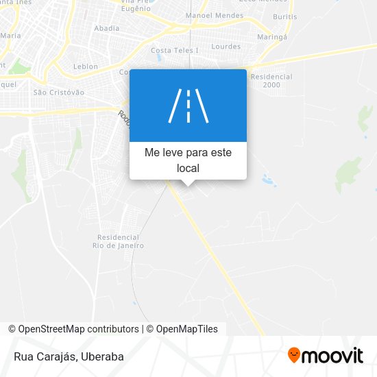 Rua Carajás mapa