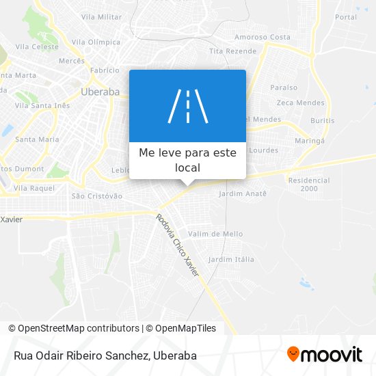 Rua Odair Ribeiro Sanchez mapa