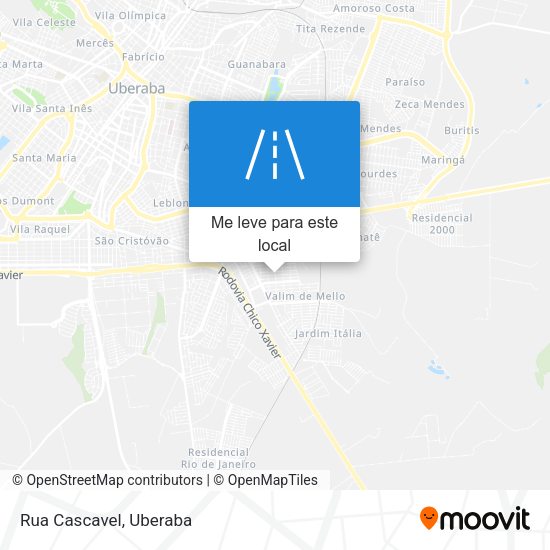 Rua Cascavel mapa