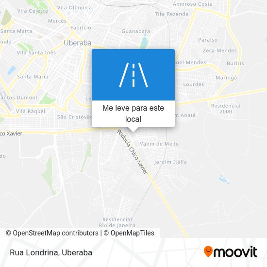 Rua Londrina mapa