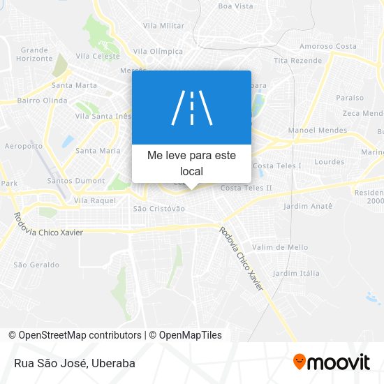 Rua São José mapa