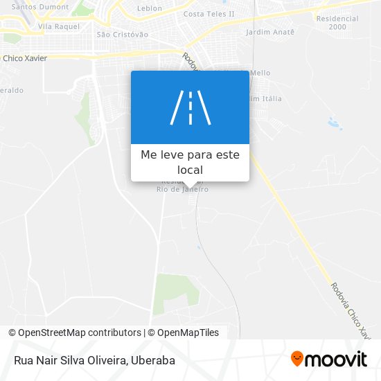 Rua Nair Silva Oliveira mapa