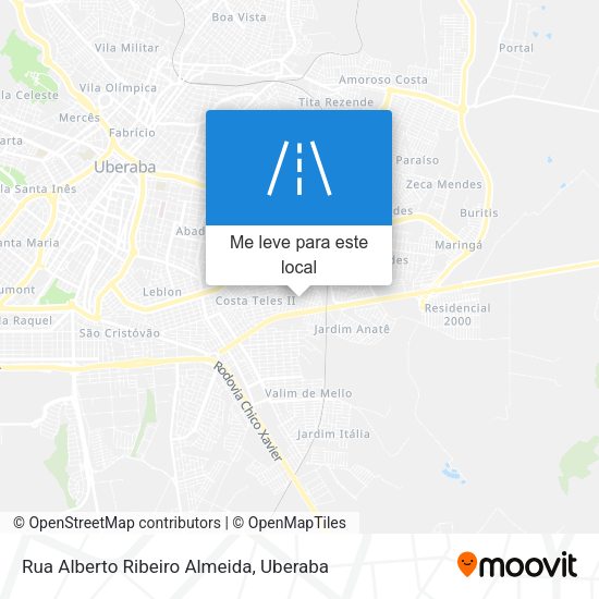 Rua Alberto Ribeiro Almeida mapa