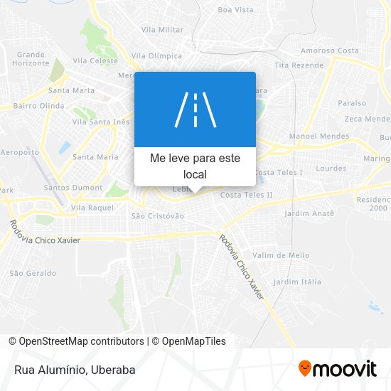 Rua Alumínio mapa