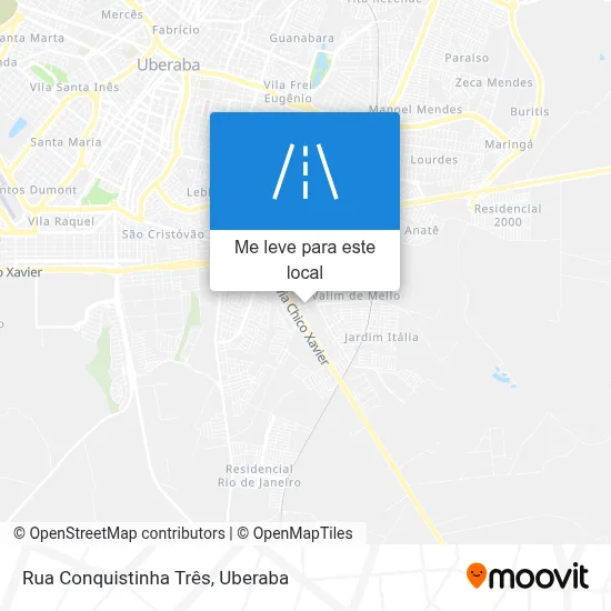 Rua Conquistinha Três mapa