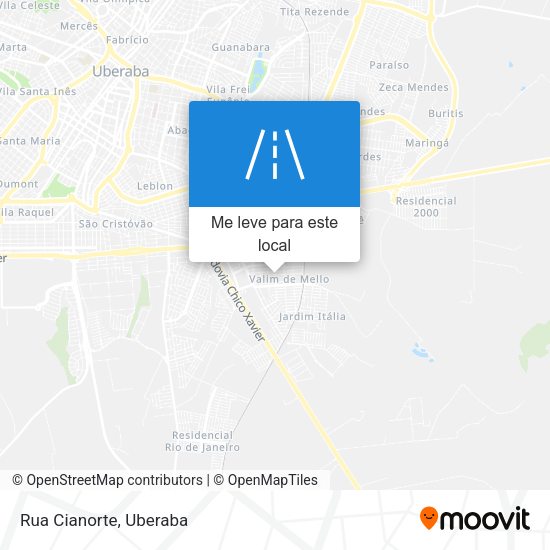 Rua Cianorte mapa