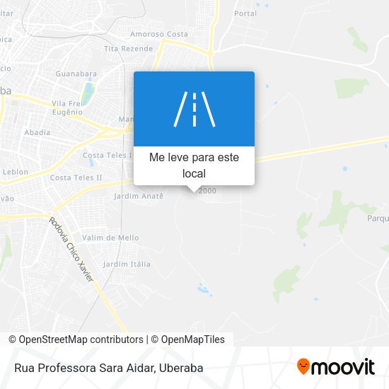 Rua Professora Sara Aidar mapa