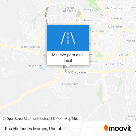 Rua Hirilandes Moraes mapa