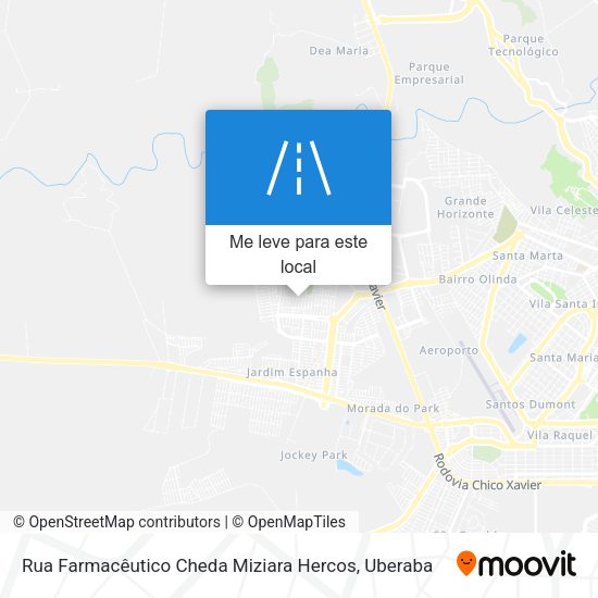 Rua Farmacêutico Cheda Miziara Hercos mapa