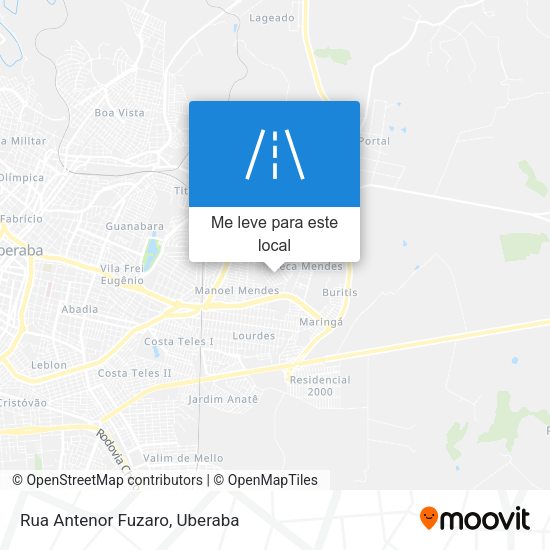 Rua Antenor Fuzaro mapa